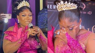 WUMI TORIOLA IN TEARS AS SHE ARRIVED QUEEN LATEEFAH MOVIE PREMIERE