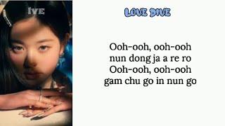 IVE - Love Dive | Easy Lyrics