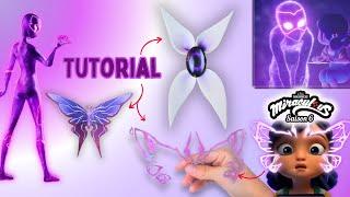 DIY NEW Miraculous Season 6 Chrysalys Butterfly Brooch, Ultra Akuma & Akumatization Mask