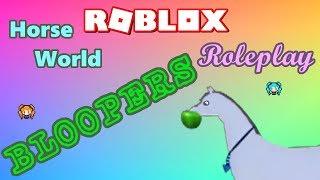 ROBLOX HORSE WORLD Aqua Horse ROLEPLAY!  BLOOPERS Funny Edition with sister LYRONYX!