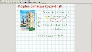 Ko'phadni birhadga ko'paytirish. Algebra 7-sinf. 18-dars