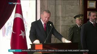 Recep Tayyip Erdogan visits Ataturk's mausoleum in Ankara