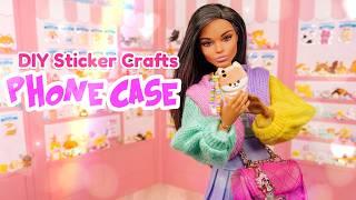 Sticker Crafts | How To Make Mini Phone Cases & Accessories For Dolls With Stickers