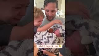 big brother got emotional after seeing newborn little sister for the first time ️ lauren.kate.p