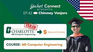 How I fought back after failure in MS? | Syracuse University | UNC Charlotte | Yocket Connect EP 42