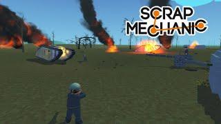 ПЕРВОЕ ПРИМЕНЕНИЕ ТАНКОВ:1 МИРОВАЯ В SCRAP MECHANIC!!!