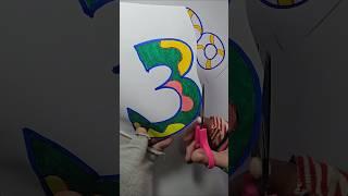 Perfect Number Thirty-Eight Cut ️ #papercraft #artandcraft #diy