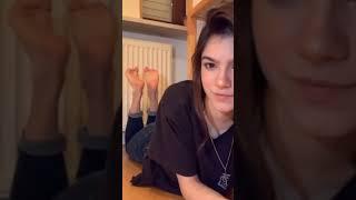 Beautiful face and feet relaxing time - Short Video