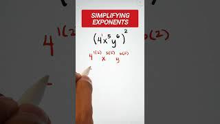 Simplifying Exponents: Power of Power #mathteachergon #algebra #lawsofexponents