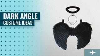 Dark Angle Costume Ideas Halloween 2018: REDSTAR BLACK ANGEL FAIRY WINGS AND HALO & WAND - DARK