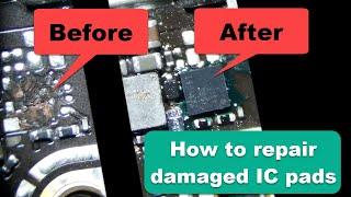 iPhone 8 Plus Display Problem - IC pads damaged by a technician! 【Tutorial Micro-soldering】