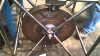 Inertia testing flywheel view