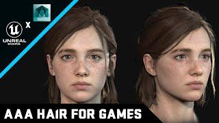 Create Hair for AAA Games in 20 minutes - Unreal Engine 5 & Maya (Part 1)