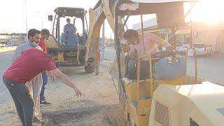 Road Roller Stuck In Hole - Recovery By Jcb