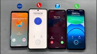 Realme C67 + Honor X7a + Samsung Galaxy S9 + Vivo Y16 Incoming call