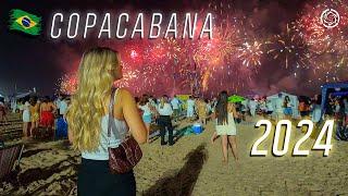 COPACABANA 2024  NEW YEAR CELEBRATION — Rio de Janeiro Reveillon, Brazil 【 4K UHD 】