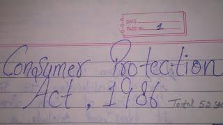 2.1 | Consumer protection Act,1986(part-1) /Right,responsibility of consumer / unfair trade practice