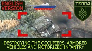 ENG.VER. We destroy armored vehicles with FPV drones and hunt enemy motorcyclists. Kharkiv direction