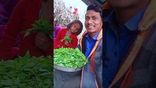 आज बनाए बथुआ का साग  / couple vlog #villagelife