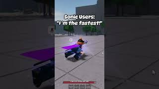 sonic is NOT the fastest character... || #roblox #strongestbattlegrounds