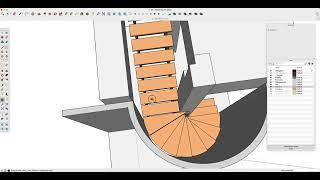 Эскиз лестницы на SketchUp | Для Александра Рублевское предместье  | Изготовление лестниц 8917124176