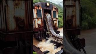 Nature Exploration | A giant Python gets on train | Amazon River #trending #shorts