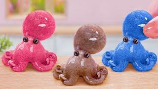 Best of Seafood  Miniature Cooking Fried Octopus With Gochujang Sauce Recipe  Mina Mini Kitchen