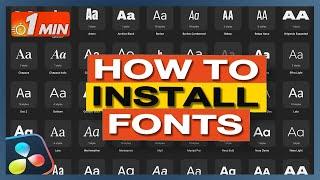 How to Install Fonts | Davinci Resolve