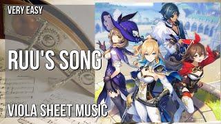 Viola Sheet Music: How to play Ruu's Song (Genshin Impact) by Yu Peng Chen