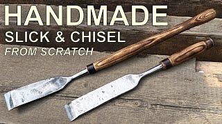Forging a Slick & Chisel from an Old Leaf Spring for Timber Framing