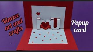 Popup greeting card for your loved ones  #popupcard #popupvalentinecard