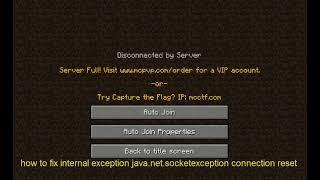 how to fix internal exception java.net.socketexception connection reset ][ computer