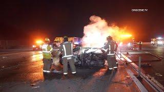 Three Killed After Fiery Crash In Yorba Linda CA