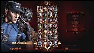 Mortal kombat 9 Kabal & Stryker Tag Ladder Gameplay @1080p 60ᶠᵖˢ ️