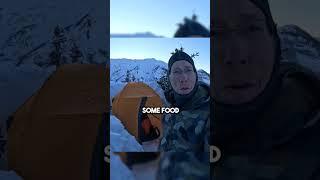 Deep Snow Solo Camping On A Mountain #wisebudget #campinginalaska #winteractivities