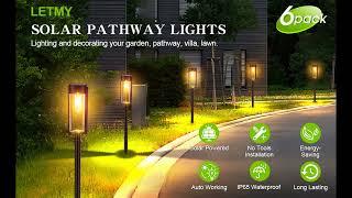 LETMY Solar Pathway Lights Outdoor