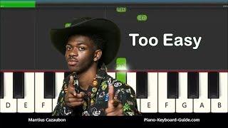 How to Play Old Town Road by Lil Nas X - Slow Very Easy Piano Tutorial