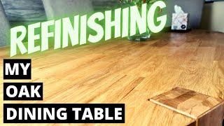 Refinishing a Oak Dining Table Using a Hard Wax Oil