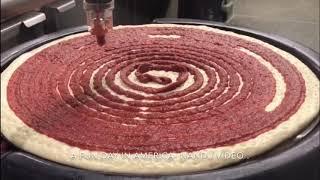 Spiral pizza -  store robots - covid travel videos