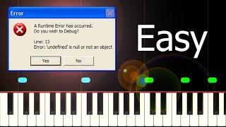 WINDOWS XP ERROR SOUND - Piano Tutorial