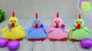 The best idea for EASTER  CHICKEN with a surprise in 5 minutesFrom a towel, no sew! 