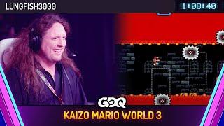 Kaizo Mario World 3 by lungfish3000 in 1:08:40 - Awesome Games Done Quick 2025