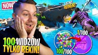 100 WIDZÓW tylko na REKINA w Fortnite ... (WYGRAŁEM!)