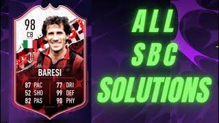 FRANCO BARESI 98 ICON THROWBACK ALL SBC SOLUTIONS |  MADFUT 23