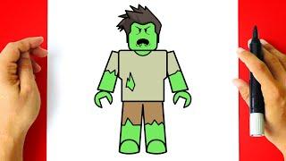 Como DESENHAR um ZUMBI - Cómo DIBUJAR un ZOMBIE - How to DRAW ROBLOX Characters