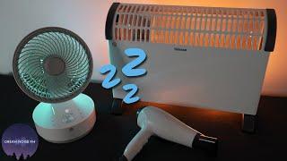 Heater, fan and hair dryer sounds for deep sleep  - Dark Screen