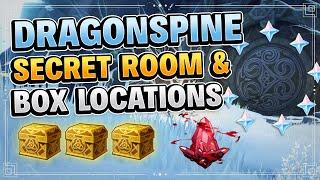 Dragonspine Secret Room & Box Locations (HIDDEN CRIMSON AGATE) Genshin Impact Princess Priest Scribe