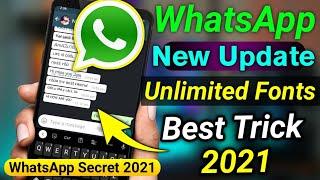 WhatsApp Cool Secret Trick | WhatsApp Chats Fonts Change Update 2021 | Najii TV Official