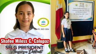 Newly elected District President for  Supreme Elementary Learner Government (SELG) SY: 2025-2026