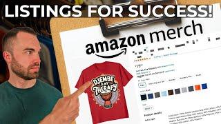 Listing Secrets for Amazon Merch [Step-By-Step Workflow]